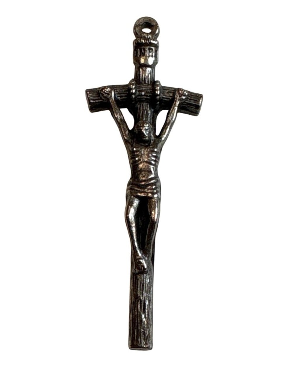 Italian Silver Crucifix Pendant 3.69g With Jesus Christ Design 2.25" Religious C